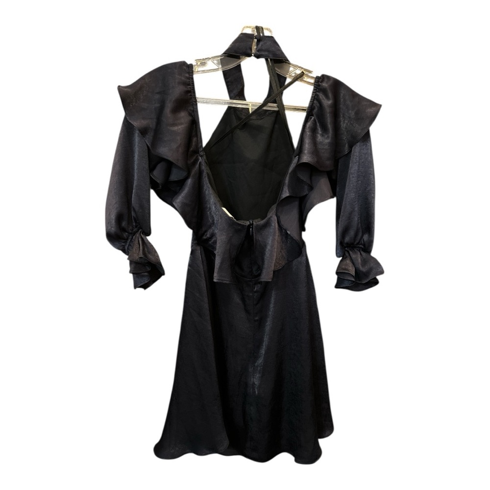 LBD ALE BY ALESSANDRA Elegant Black Mini Dress - Picture 3 of 5